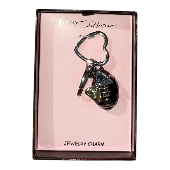NIB BETSEY JOHNSON Football Purse Charm/Keychain - Picture 1 of 4